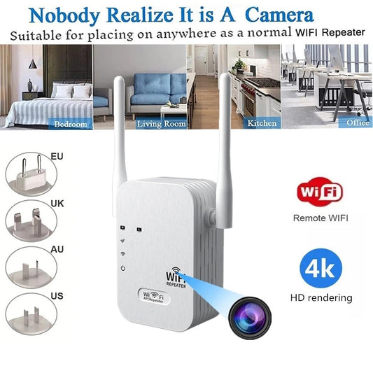 1080P Surveillance camera spy camera wifi Mini Camera WIFI Repeater with HD Mini Camera Multi-function Interface Portable Household Wireless Camera Wifi Remote Monitoring Extender